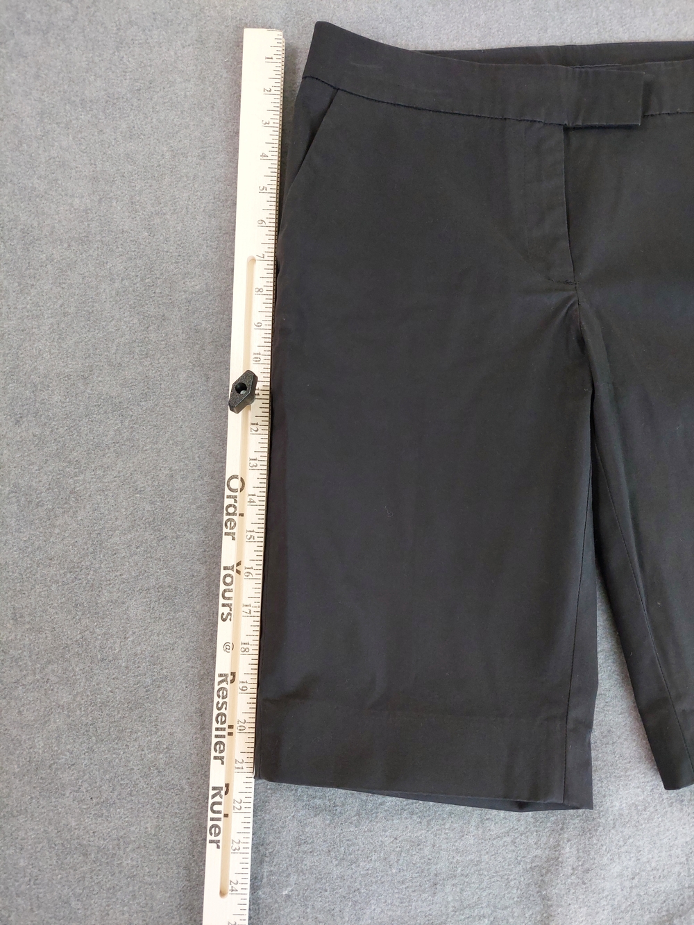 Jones New York Signature Black Stretch Bermuda Shorts Size 4 Minimalist Office - Picture 6 of 12